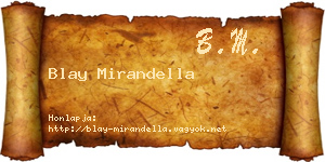 Blay Mirandella névjegykártya